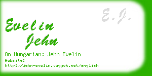 evelin jehn business card